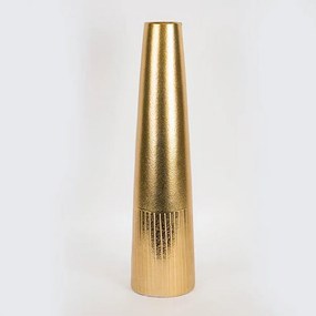 Βάζο Κεραμικό 752-20294 15x15x61cm Gold Estheti Home Ceramic