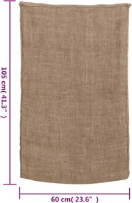 vidaXL Σακιά Γιούτας 10 Τεμ. 60 x 105 εκ. από Γιούτα 220 gsm