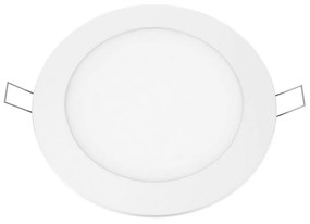 Panel Led Χωνευτό Plato1230RW 12W 3000K 900lm White Aca Στρόγγυλο Αλουμίνιο