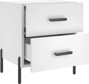vidaXL Κομοδίνο Λευκό 40 x 35 x 47,5 εκ. από Επεξεργασμένο Ξύλο