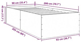 ΠΛΑΙΣΙΟ ΚΡΕΒΑΤΙΟΥ ΓΚΡΙ ΣΚΥΡΟΔΕΜΑΤΟΣ 90X200 ΕΚ. ΕΠΕΞΕΡΓ. ΞΥΛΟ 3280968