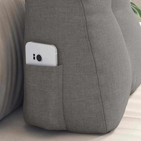 vidaXL Μαξιλάρι Πλάτης Taupe 45 x 24 x 50 εκ ύφασμα