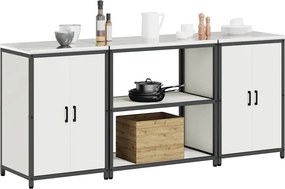 vidaXL Σετ Αποθήκευσης Κουζίνας HATTEM 3 pcs Λευκό