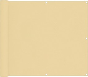 vidaXL Οθόνη Μπαλκονιού Άμμος 100 x 400 cm Ύφασμα Όξφορντ