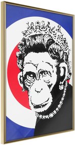 Αφίσα - Banksy: Monkey Queen - 20x30 - Χρυσό - Χωρίς πασπαρτού