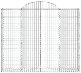 vidaXL Συρματοκιβώτια Τοξωτά 9 τεμ. 200x30x160/180 εκ. Γαλβαν. Ατσάλι