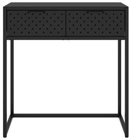 Τραπέζι Κονσόλα Μαύρο 75 x 35 x 75 εκ. από Ατσάλι - Μαύρο