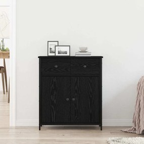 vidaXL Πλαϊνό γραφείο Μαύρη Οξυά 70 x 30 x 80 εκ. Επεξεργασμένο ξύλο