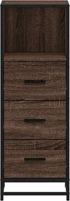vidaXL Ντουλάπι μπάνιου καφέ δρυς 35x37,5x100 cm