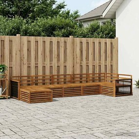 vidaXL Σειρά Καναπέ Εξωτερικού 7 pcs Φυσικό