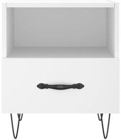 vidaXL Κομοδίνα 2 τεμ. Λευκά 40 x 35 x 47,5 εκ. από Επεξεργασμένο Ξύλο