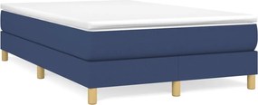 vidaXL Κρεβάτι Boxspring με Στρώμα Μπλε 120x200 εκ. Υφασμάτινο
