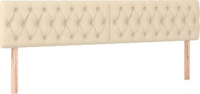 vidaXL Κρεβάτι Boxspring με Στρώμα Κρεμ 120x190 εκ. Υφασμάτινο