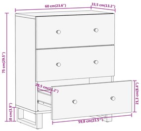 ΒΟΗΘΗΤΙΚΟ ΈΠΙΠΛΟ ΚΑΦΕ/ΜΑΥΡΟ 60X33,5X75 ΕΚ. ΜΑΣΙΦ ΞΥΛΟ ΜΑΝΓΚΟ 356786