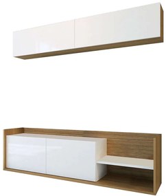 Σύνθεση Τηλεόρασης Kale 788DEC3047 180x37,3x40cm Teak-White