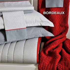 Κουβέρτα ΣΧ.871 Bordeaux Down Town Υπέρδιπλo 230x260cm 100% Cotton
