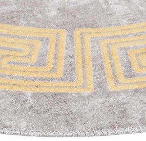 vidaXL Χαλί Πλενόμενο Αντιολισθητικό Γκρι Ø 120 εκ.