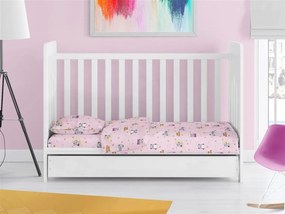 Παπλωματοθήκη Βαμβακερή Κούνιας 120x160εκ. Sweet Dreams 550 Pink DimCol
