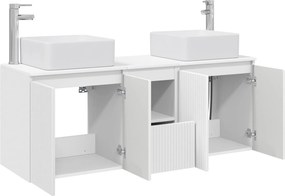 vidaXL Σετ Ντουλαπιών Μπάνιου 3 τμχ. Λευκό 129 x 41 x 80 cm