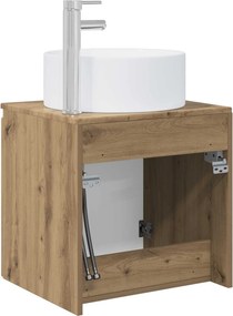 vidaXL Επιτοίχιο έπιπλο νιπτήρα μπάνιου Artisan Δρυς