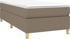 vidaXL Κρεβάτι Boxspring με Στρώμα Taupe 80x200 εκ. Υφασμάτινο