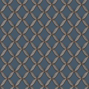 Ταπετσαρία τοίχου Fabric Touch Geometric Dark Blue FT221227