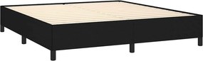 vidaXL Κρεβάτι Boxspring με Στρώμα Μαύρο 160x200 εκ. Υφασμάτινο