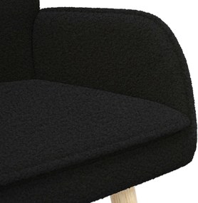 vidaXL Καναπές 2 ατόμων Μαύρο 115 x 61 x 87 εκ. Μπουκλέ
