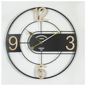 Ρολόι Τοίχου Μεταλλικό Μαύρο-Χρυσό 60x4.5x60cm 753-10037 Estheti-753-10037-Μαύρο-Χρυσό 753-10037
