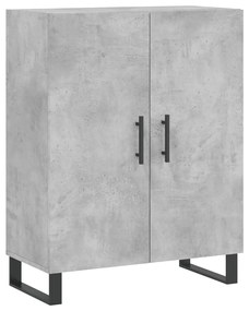 vidaXL Ντουλάπι Γκρι Σκυροδέματος 69,5x34x180 εκ. Επεξεργασμένο Ξύλο