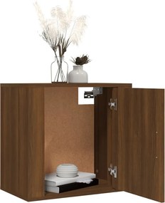 vidaXL Κομοδίνο Επιτοίχιο Καφέ Δρυς 50x30x47 εκ.