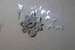 Intra απο ξύλο plywood 3mm-4mm πάχος – Ρολόι τοίχου Fairy and Butterflies 15x15 cm INTRAVECTRY-MY547094