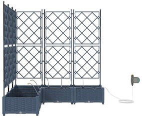 vidaXL Ζαρντινιέρες κήπου Γκρι 120 x 120 x 126 cm Ατσάλι