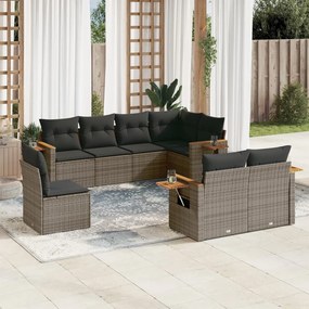 vidaXL Patio Sofa Set 8-θέσια Grey