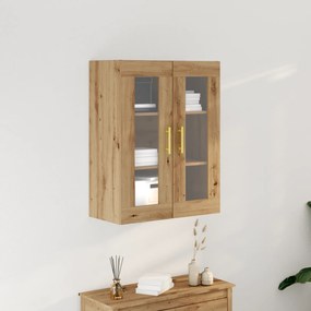 vidaXL Ντουλάπα Τοίχου με Γυάλινα Πόρτες Artisan Oak 69,5x34x90 εκ.