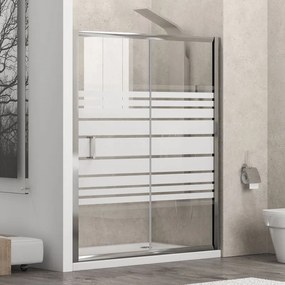 KARAG  NEW FLORA Καμπίνα από τοίχο σε τοίχο με σεριγραφάτο κρύσταλλο NEW FLORA 500 Χρωμέ KARAG 170x180cm KARAG-5206836022239