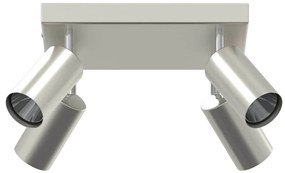 vidaXL Σποτ οροφής Βουρτσισμένο Νίκελ 26 x 26 x 16.5 εκ Ατσάλι