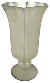Artekko Vrodduels Γυάλινο Διακοσμητικό Ιβουάρ Βάζο (14x22)cm