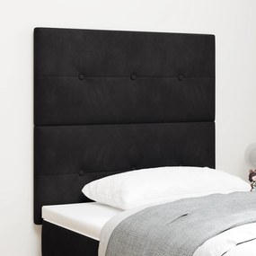 vidaXL LED Κεφαλάρι Μαύρο 80 εκ Βελούδο