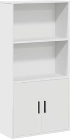 vidaXL Βιβλιοθήκη Λευκή 60x24x120 εκ. από Επεξεργασμένο Ξύλο