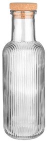 Μπουκάλι Γυάλινο 00-21870 1000ml Ανάγλυφο Με Φελλό Grey Estia Γυαλί