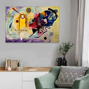 Πίνακας σε καμβά Yellow Red Blue&quot; Megapap ψηφιακής εκτύπωσης 70x50x3εκ.&quot;