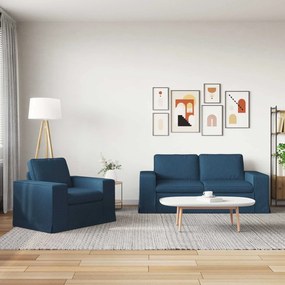 vidaXL Σετ Καναπέ 2 pcs Μπλε 182 x 80 x 82 εκ ύφασμα