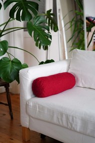 Διακοσμητικό Μαξιλάρι Κόκκινο TEDDY ROLLER 50x14x14