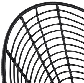Καρέκλα - Πολυθρόνα ALLEGRA C5458.02 Μεταλλική με Wicker Μαύρο Τύπου Φωλιά 73x83x86Υ εκ. 73x83x86 εκ.