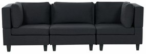 Πολυμορφικός καναπές Berwyn 1756, Μαύρο, 228x76x80cm, 61 kg, Ταπισερί, Πόδια: Πλαστική ύλη, Ξύλο: Ευκάλυπτος | Epipla1.gr