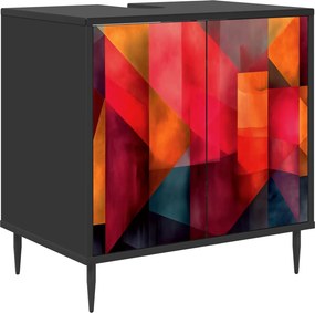 vidaXL Ντουλάπι Μπάνιου HEESCH Μαύρη Δρυς 60 x 40 x 61 εκ