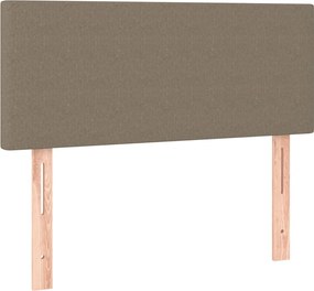 vidaXL Κρεβάτι Boxspring με Στρώμα Taupe 120x190 εκ. Υφασμάτινο