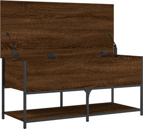 vidaXL Παγκάκι Αποθήκευσης Καφέ Δρυς 100x42,5x47 εκ. από Επεξ. Ξύλο