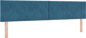 vidaXL LED κεφαλάρι Σκούρο Μπλε 200 cm Τεχνητό Δέρμα